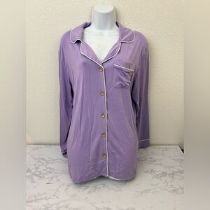 Bubble Baby Pajama Top Women’s S/M Purple Soft Button Down Long Sleeve​